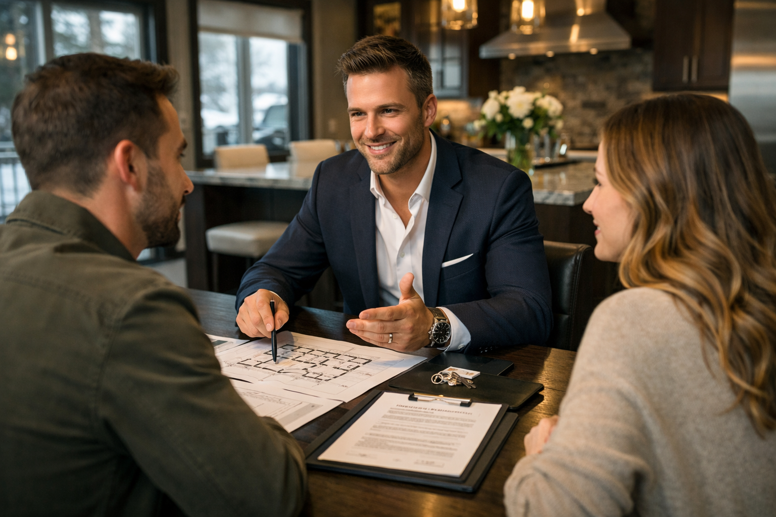 homebuyer meeting with a professional realtor when choosing the right realtor in alberta